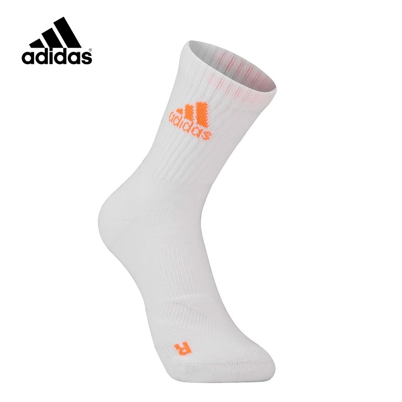 adidas黑金款全棉羽毛球男女款秋冬季长筒休闲运动袜防滑透气耐磨