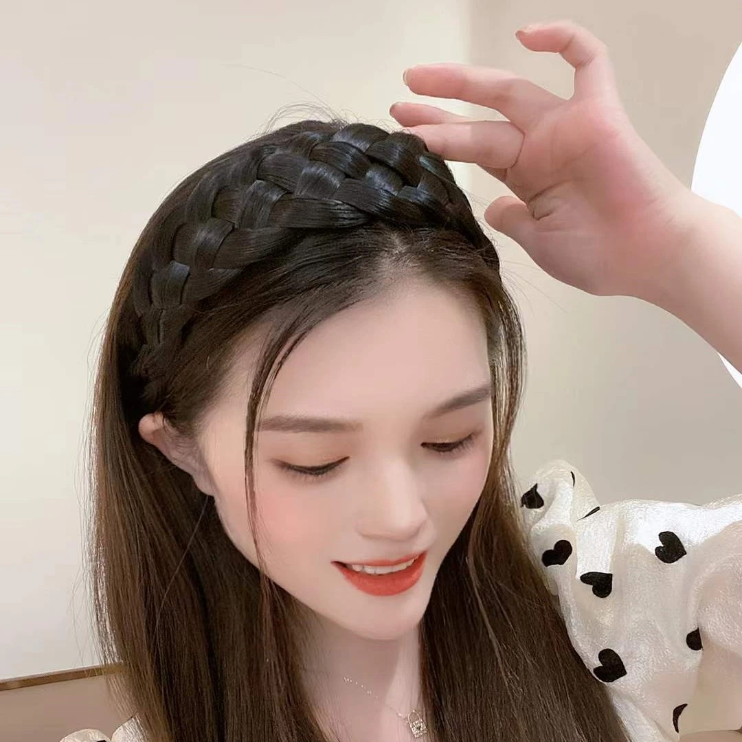 非金属亚克力发饰 加宽辫子发箍仿真发箍中年妈妈头饰百搭宽边
