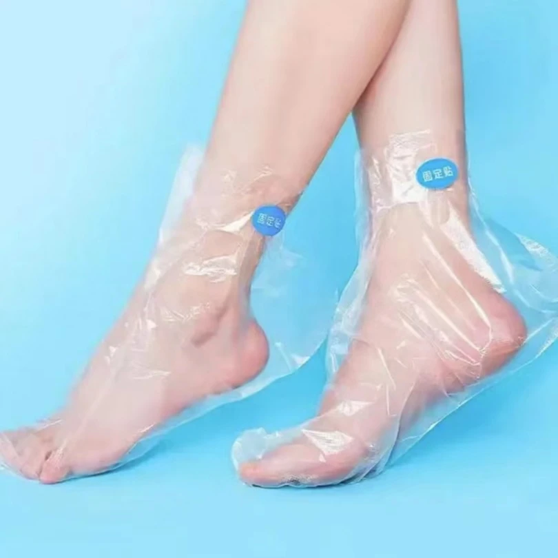 一次性足膜套手膜套护理加厚透明防干保湿长筒家用补水脚膜防水