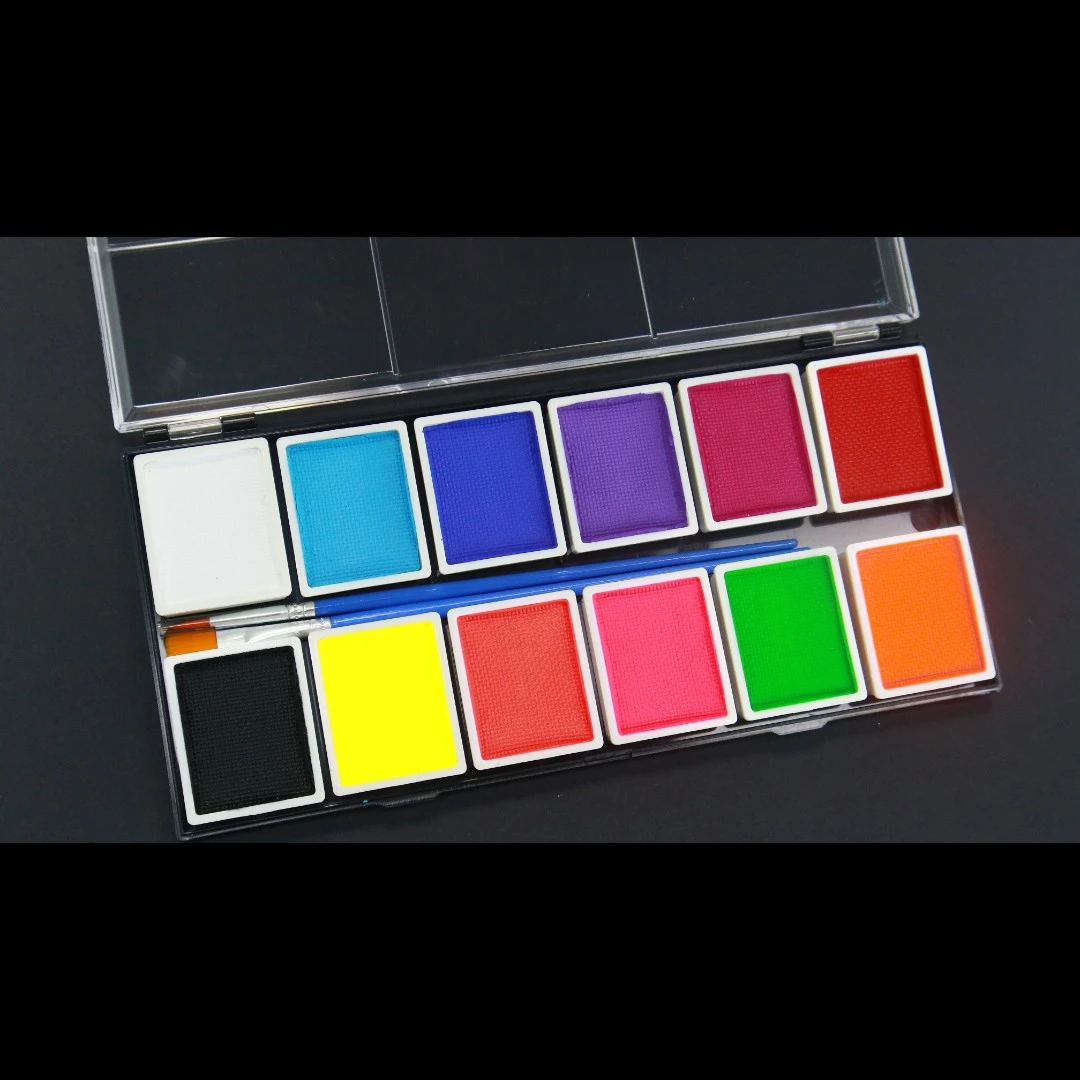 品尚舞台妆12色彩绘膏 儿童彩绘妆身体彩绘膏戏剧彩妆脸谱