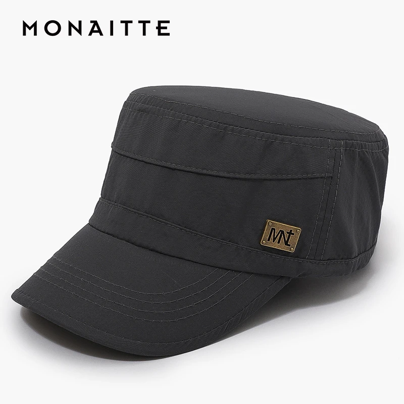 【高品质时尚平顶帽】蒙奈特帽子男鸭舌帽中老年大头围遮阳平顶帽潮