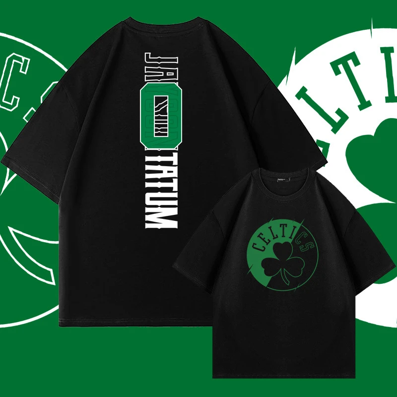 杰森塔图姆t恤100%纯棉短袖男女绿军0号篮球衣凯尔特人半袖