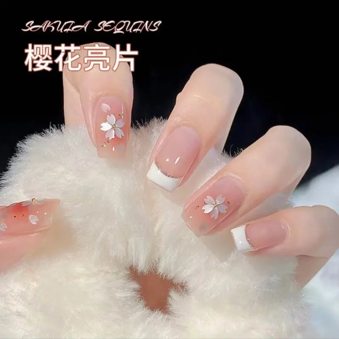 可爱春日樱花花瓣美甲亮片装饰美甲韩系风DIY网红人气爆款小贴片