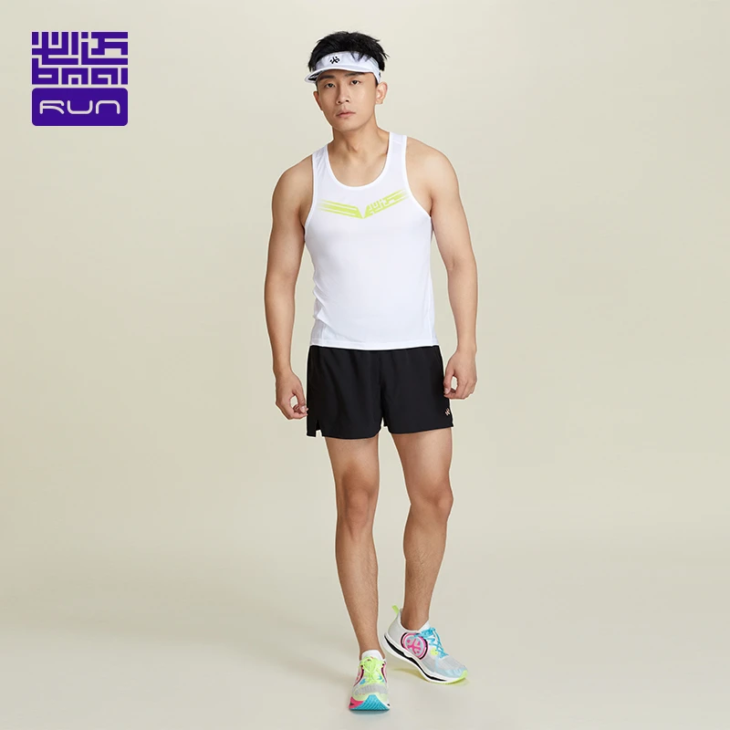 必迈男女1.5寸跑步运动短裤 瑜伽健身 反光logo 吸汗速干 FRSH003