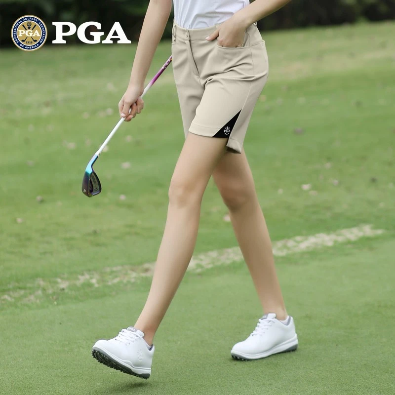 美国PGA 2022新品高尔夫裤子夏季女裤运动球裤防水弹力女士短裤