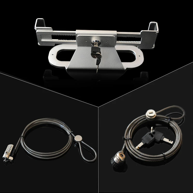 笔记本电脑防盗锁桌面展示陈列固定支架密码钥匙铝合金属座