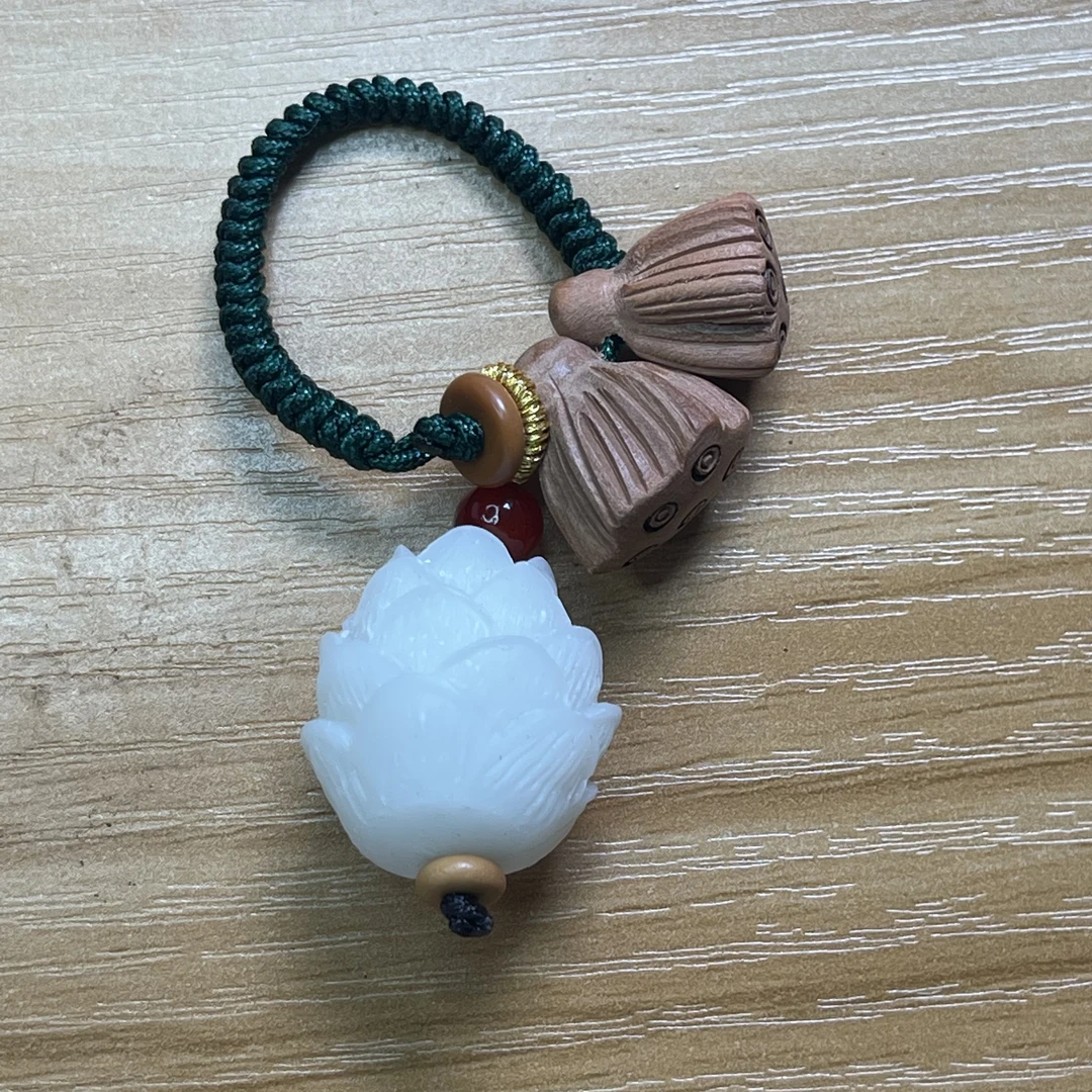 好事连连桃木菩ti钥匙扣