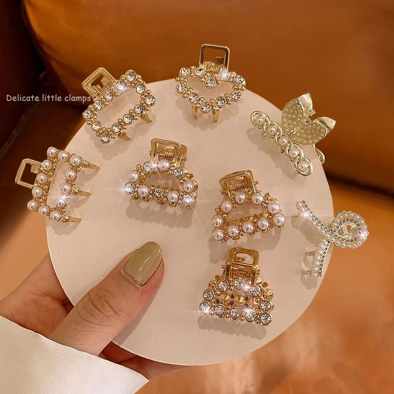 气质高端小号抓夹高级感珠珠迷你发夹侧边刘海夹发卡头饰精致甜美