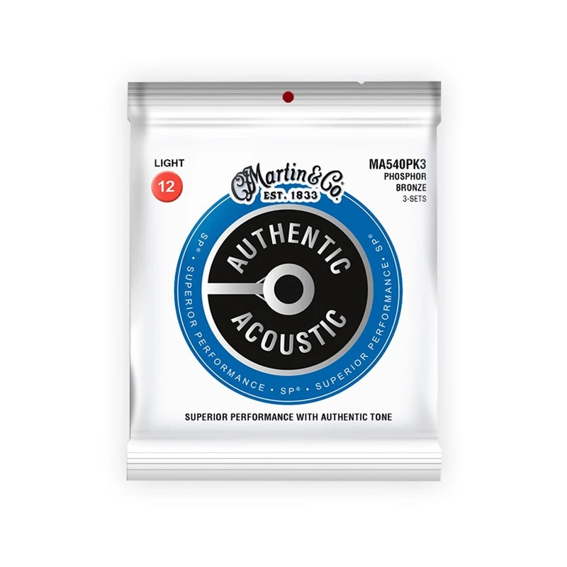 马丁MARTIN原装民谣吉他弦MA540T磷铜青铜防锈签名款套装琴弦