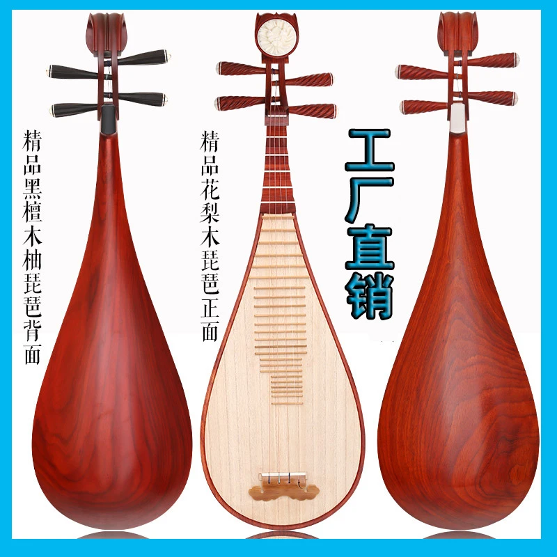 琵琶乐器 红木花梨木琵琶 琴初学入门儿童成人专业演奏级琵笆乐器