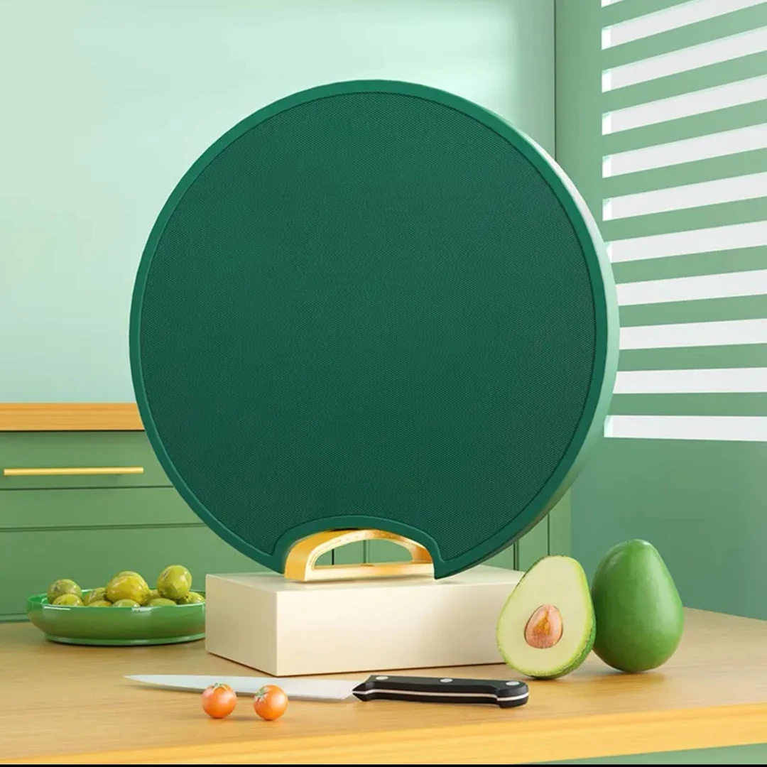 防霉切菜板宿舍砧板水果菜板塑料莱板绿色多功能双面家用加厚旋转