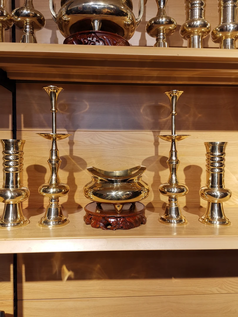 特厚纯铜金元宝香炉