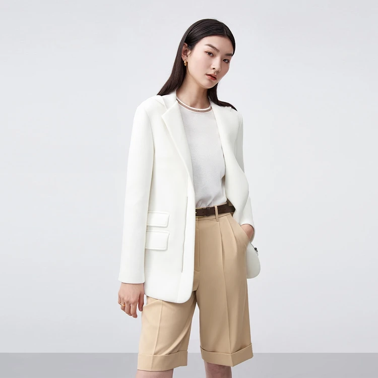 OVV限量款休闲气质时尚空气短款层面料带帽西装外套GWXAJ11002A