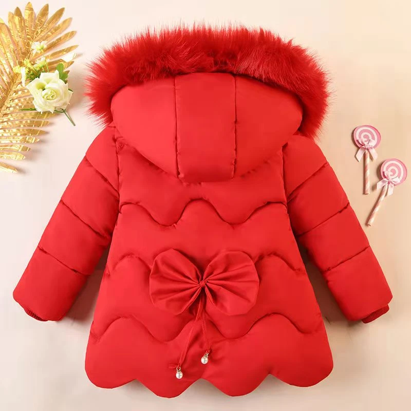 女童外穿拉链棉衣新年儿童字母加厚棉衣冬季保暖棉服洋气棉花外套