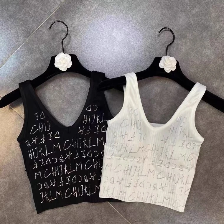 闪钻针织背心潮流时尚打底内搭可外穿中长款修身显瘦气质女