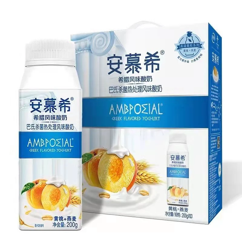 伊利12月安慕希酸奶黄桃燕麦200g*10瓶营养浓醇风味常温美味丰富