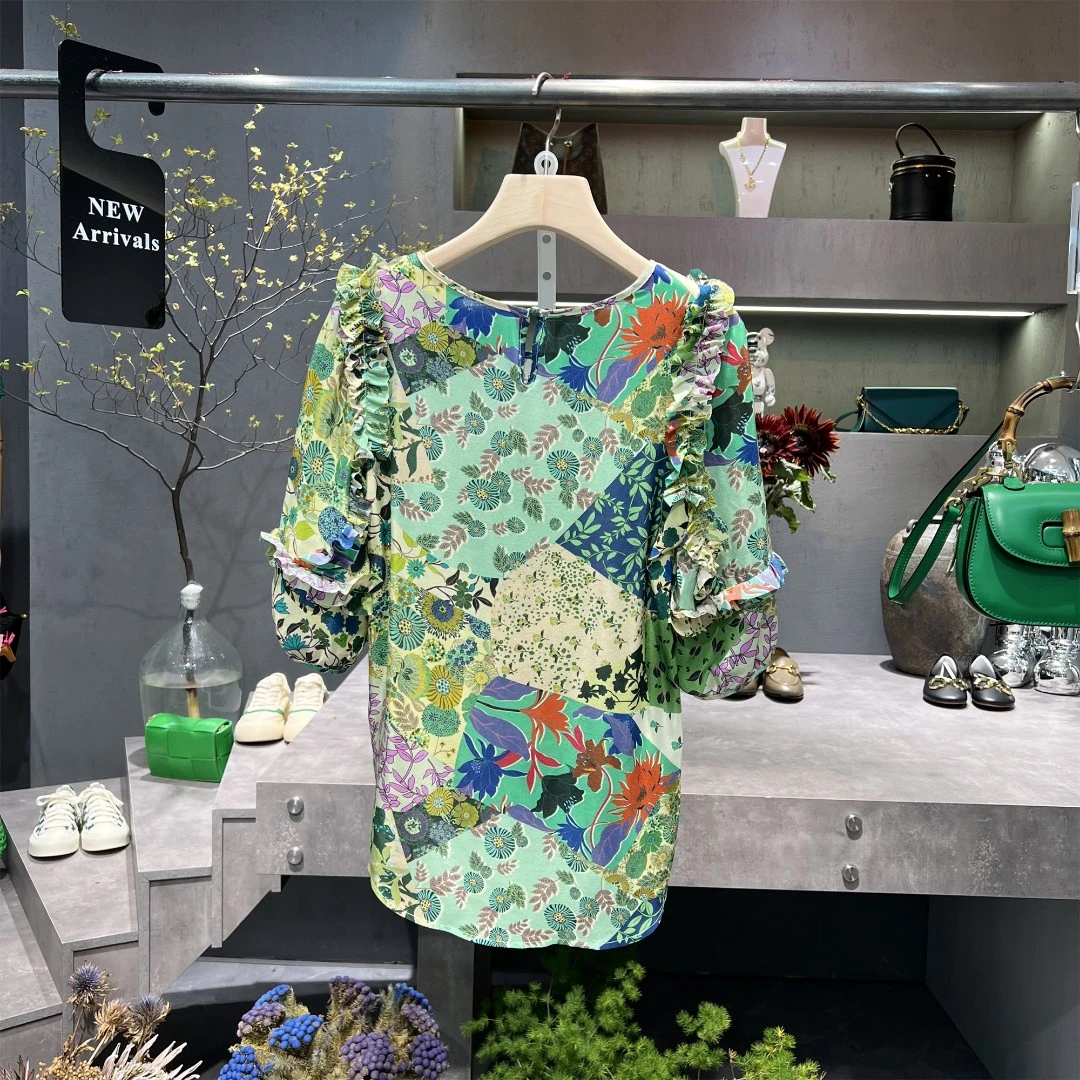 【深圳曦曦高端女装】2021新款 圆领衬衫AC101气质印花