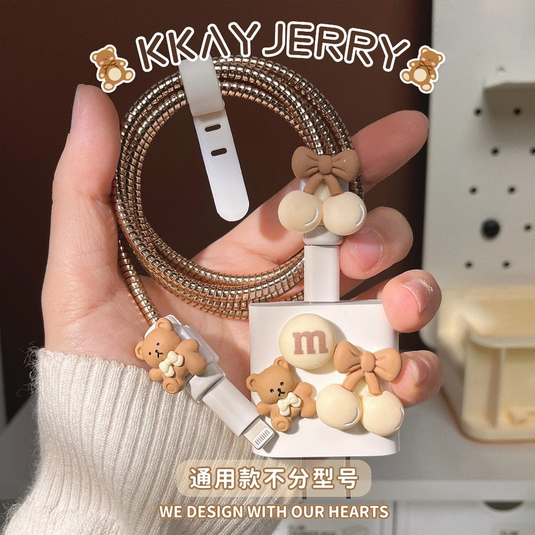 防猫咬 数据线保护套OPPO苹果vivo华为荣耀通用款手机充电器头