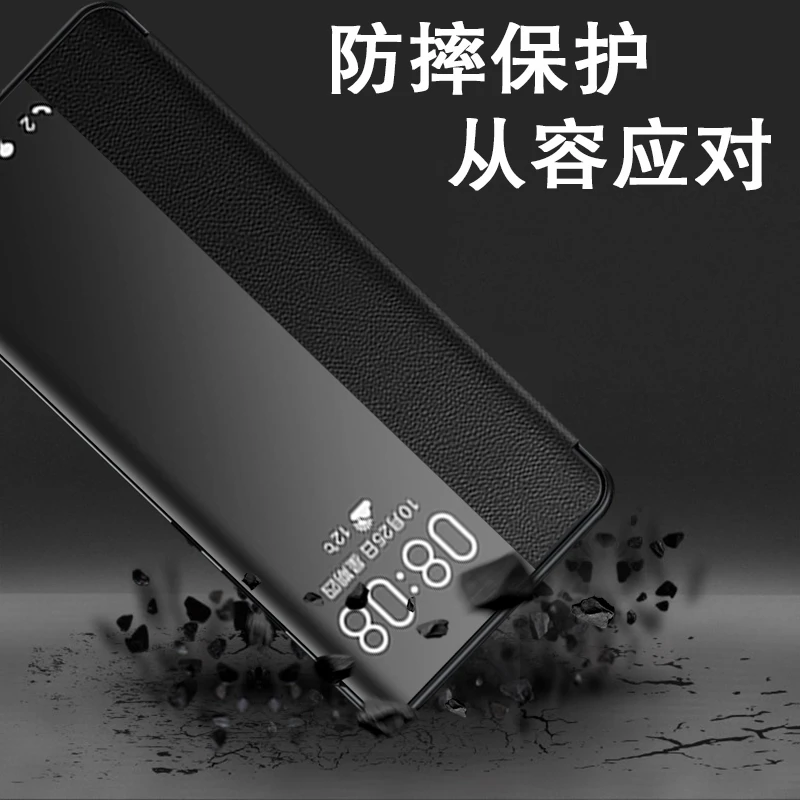 华为mate30rs手机壳保时捷款无边框防摔男mt30rs新款翻盖全包真皮