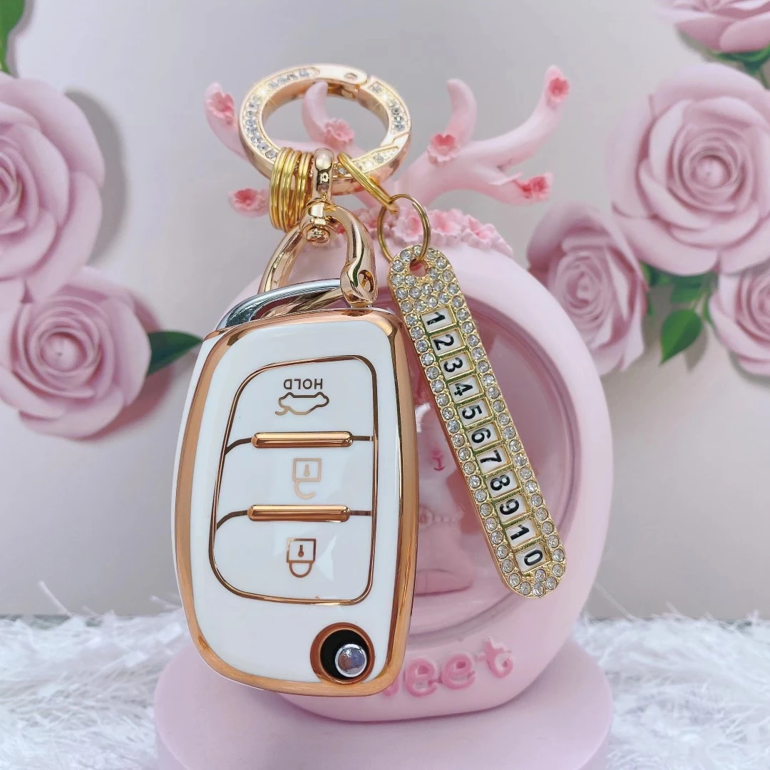 专用于北京现代钥匙包壳领动朗动名图瑞纳ix25悦动ix35钥匙套女扣