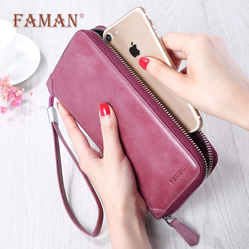 钱包女士真皮2025新款大容量手包拉链多卡位手拿包时尚卡包皮钱夹