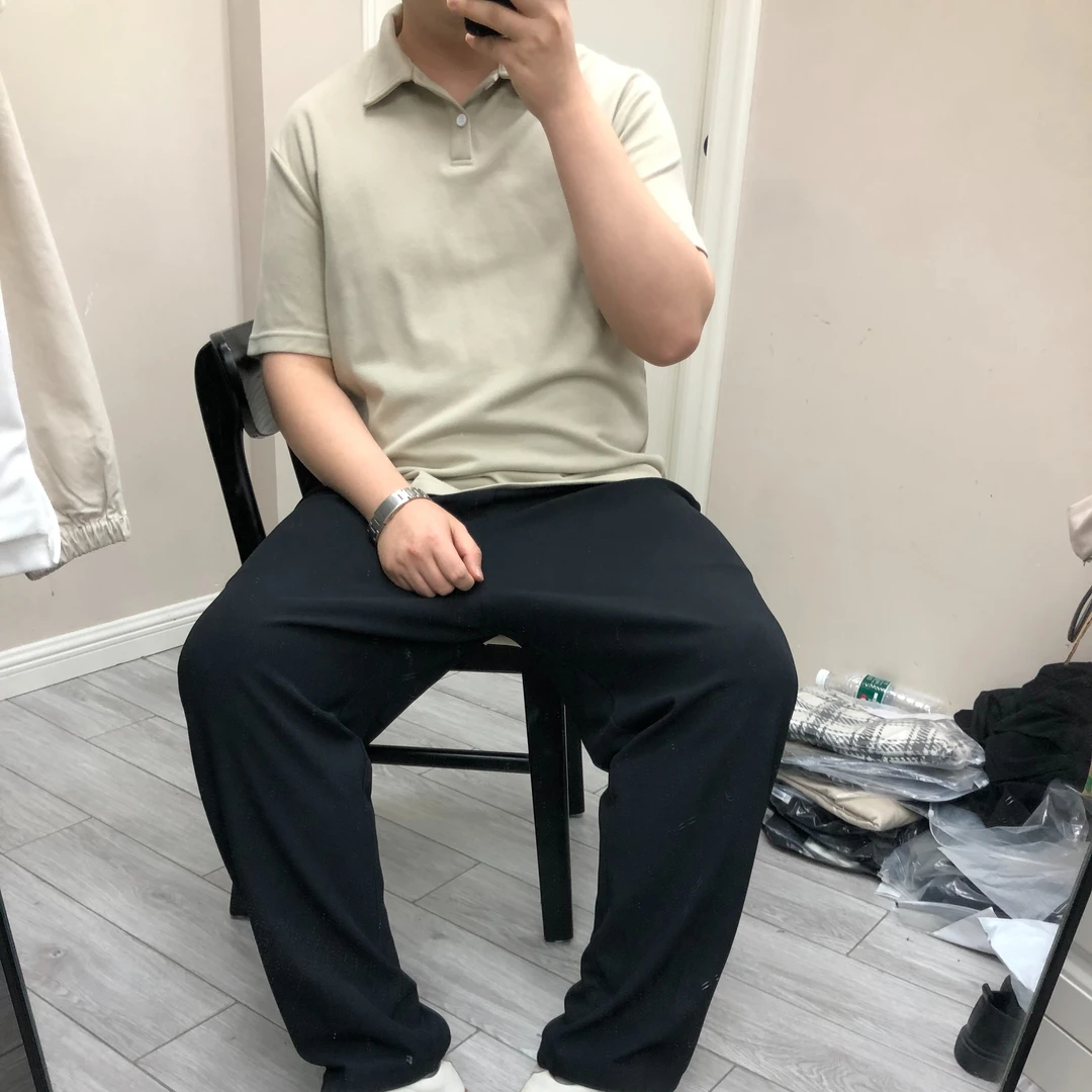 高级感纯色男士polo衫菠萝纹质感爆棚 回弹力舒适度满分