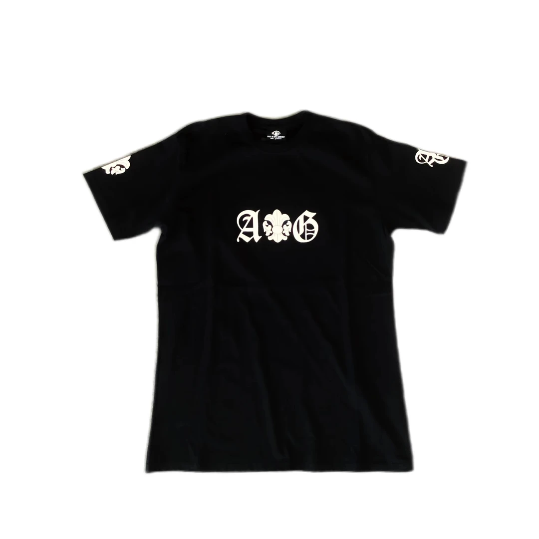 AG 潮牌 高街 暗黑系 哥特风 男女同款T恤 四季 百搭款 运动风