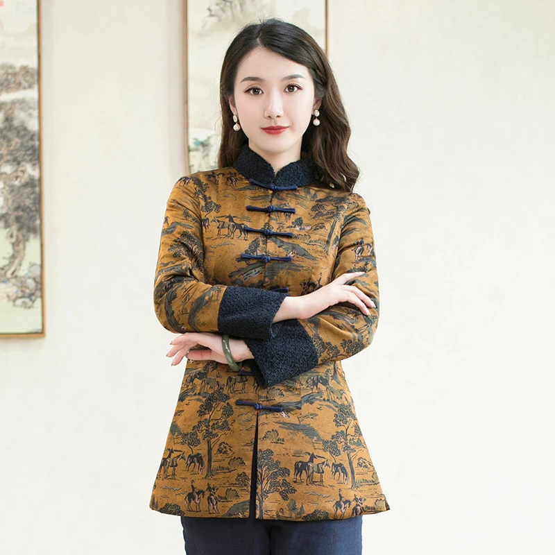 如意风唐装中国风棉袄气质改良旗袍上衣夹棉棉服复古中式女装R605
