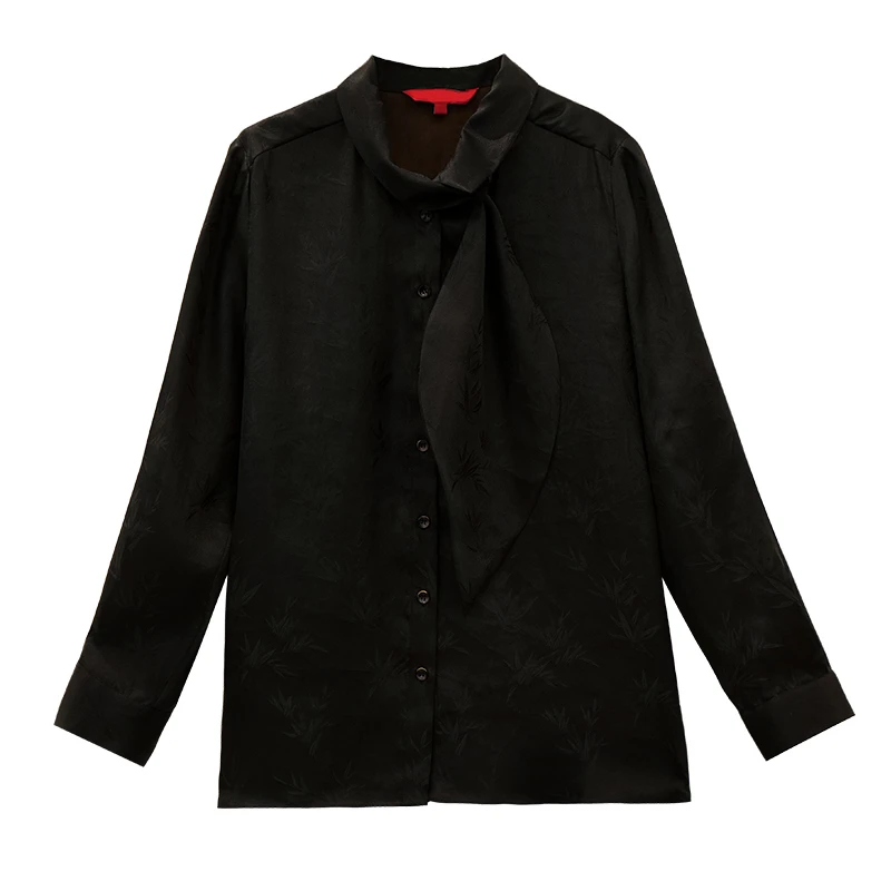 SUOER/娑尔100桑蚕丝竹子提花衬衫SF4SB00782