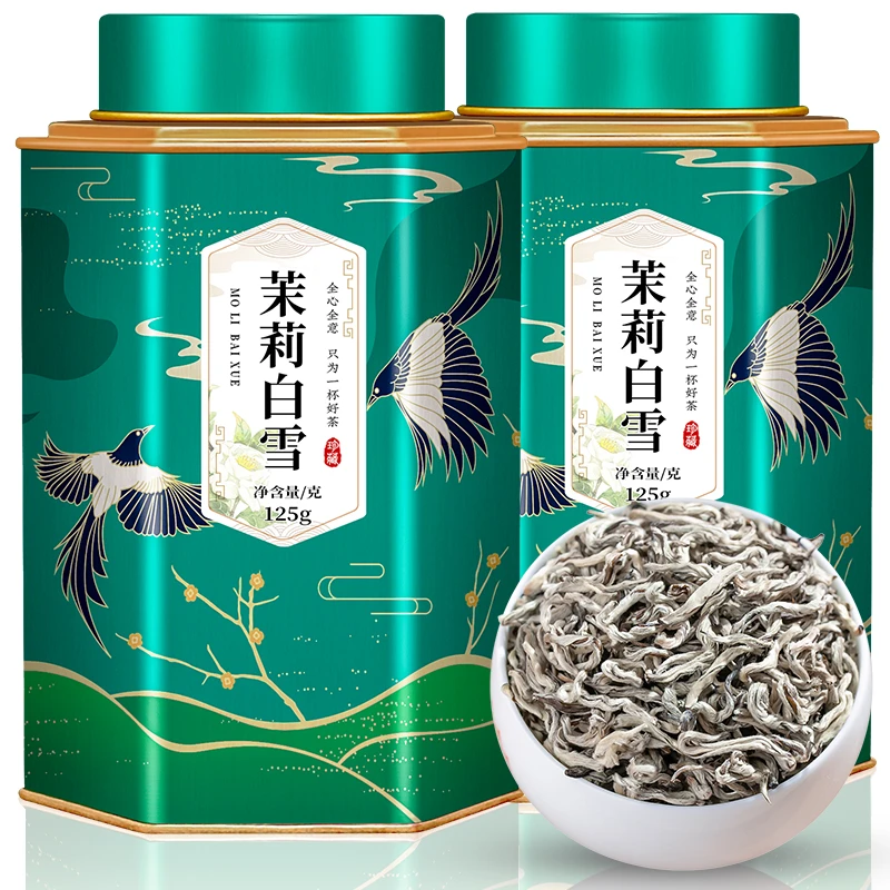 飘香韵茉莉白雪2024新茶叶茉莉花茶特级浓香型广西横县散装礼盒装