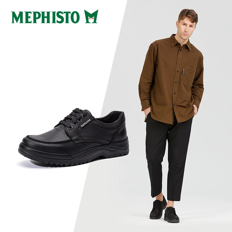 法国马飞仕图秋季进口真皮男士户外休闲鞋手工轻奢牛皮防水登山鞋