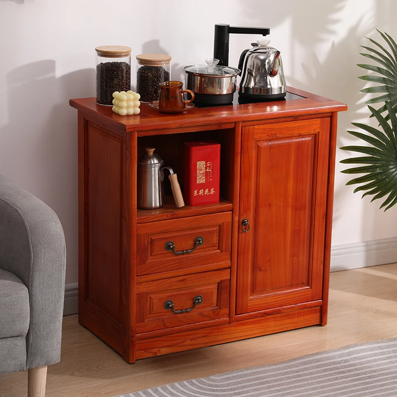 茶水柜烧水柜实木边几一体置物架茶几泡茶台餐边柜客厅简约茶边柜