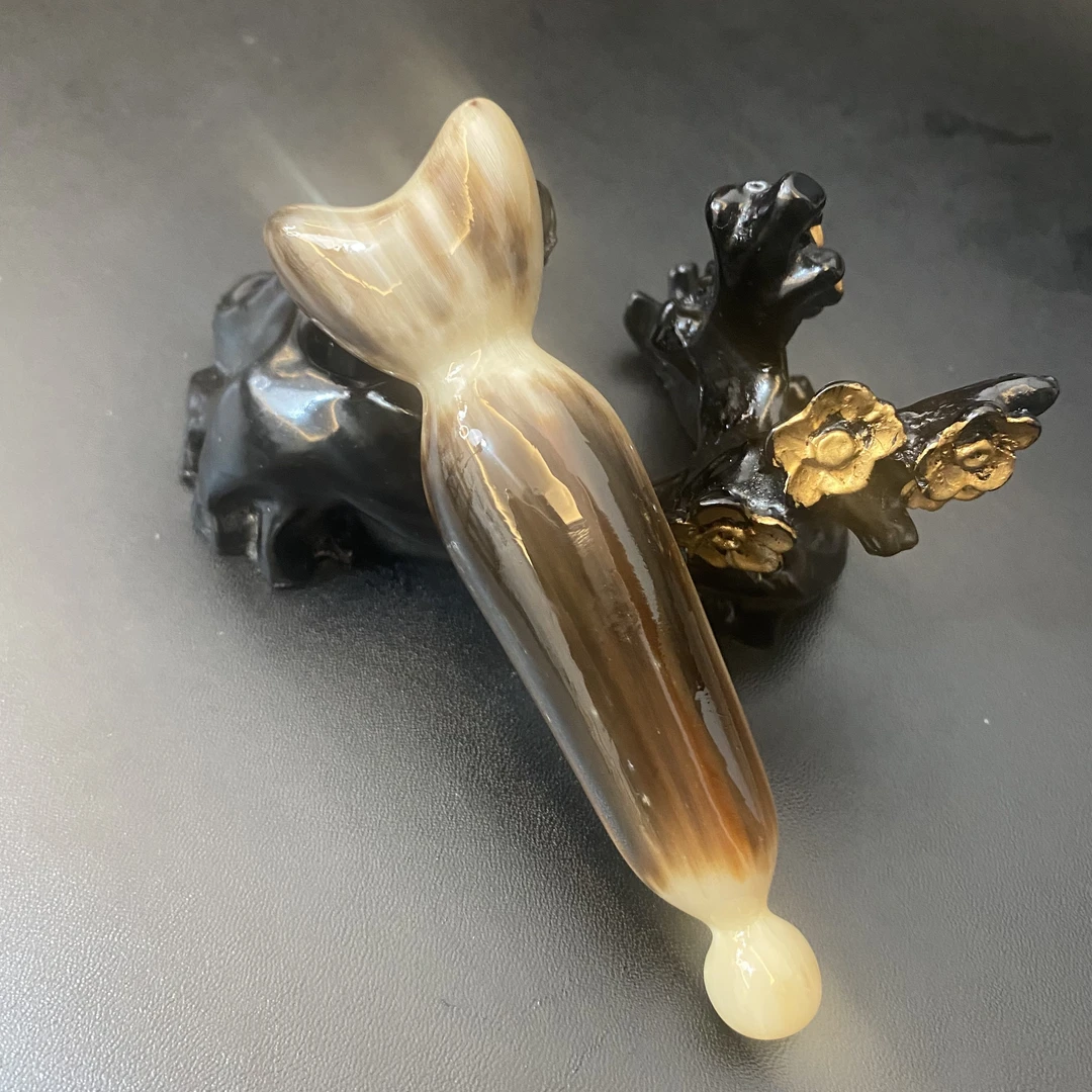 牛角美脸棒爱心棒拨棒牛角梳美容提拉脸部眼部拨筋通经精品刮脸