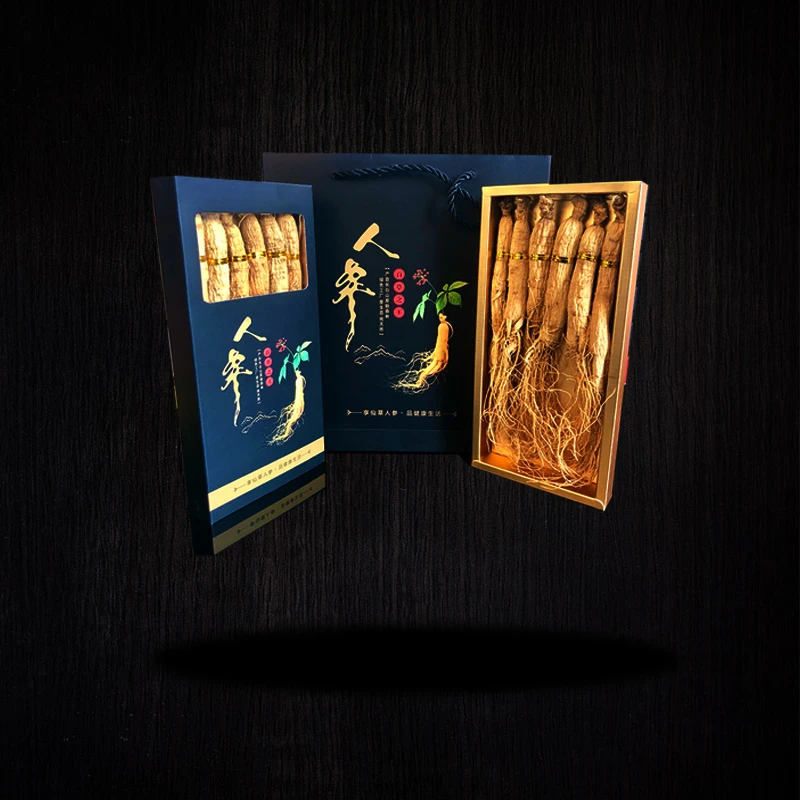 长白山干人参 5年生晒参 整颗人参 参农直销源产地 礼盒装
