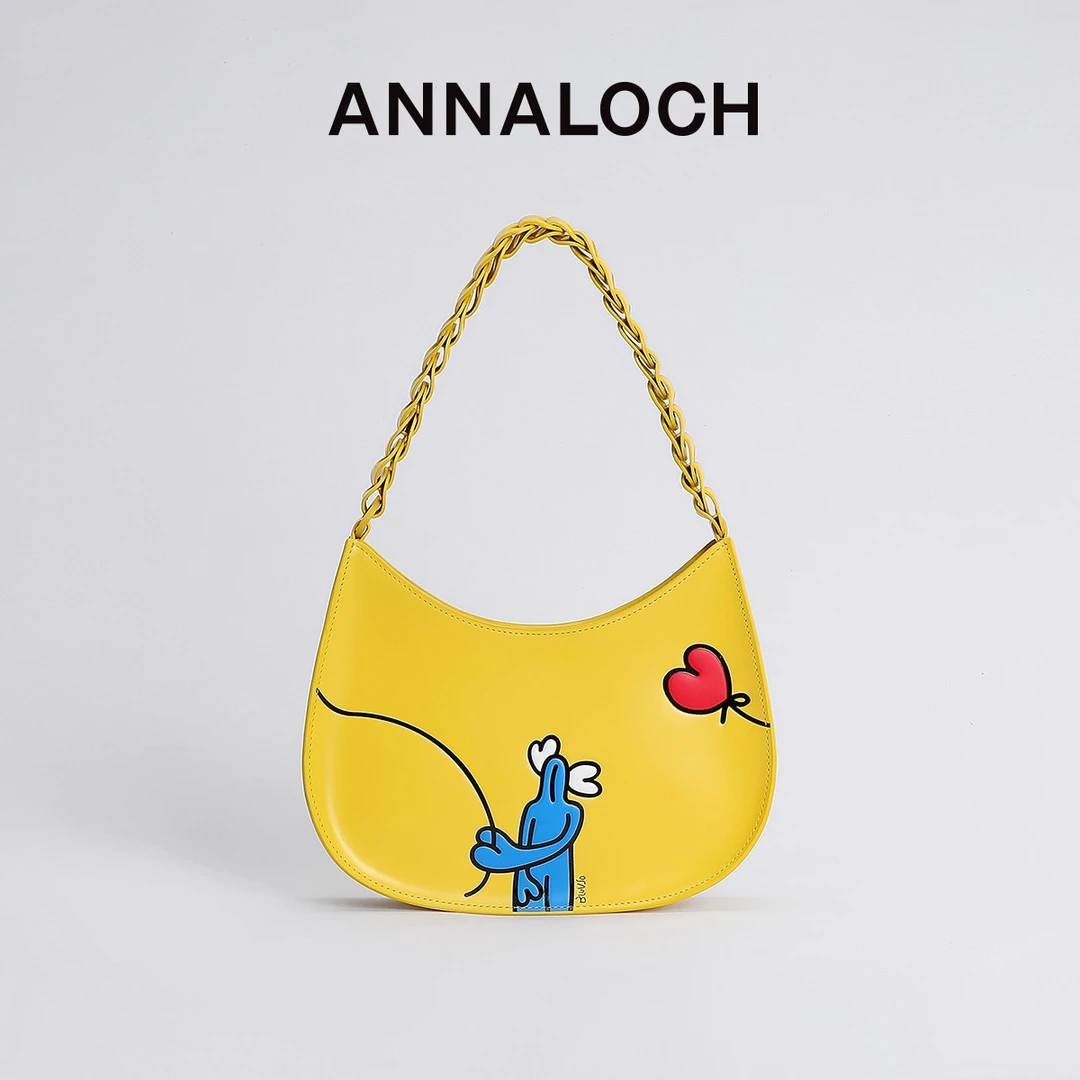 【然厚 X ANNALOCH】精选系列BLUVSO联名头层牛皮JILL腋下包单肩包