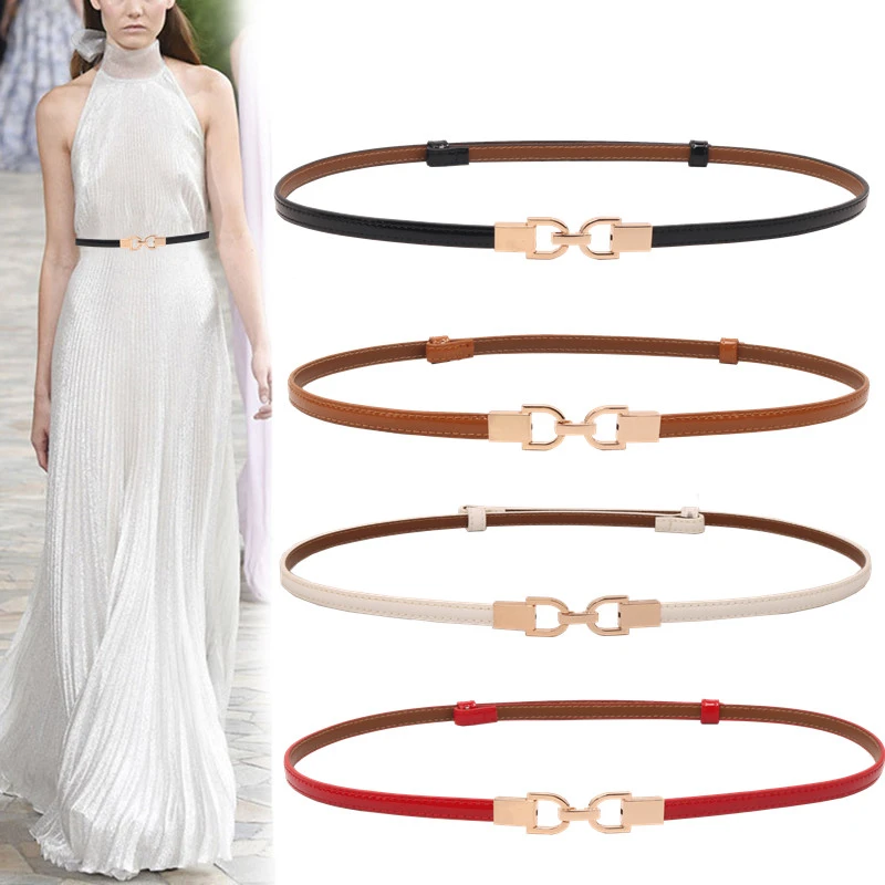 腰带女士2022年新款高级感双面真皮装饰百搭爆款ins细皮带配裙子