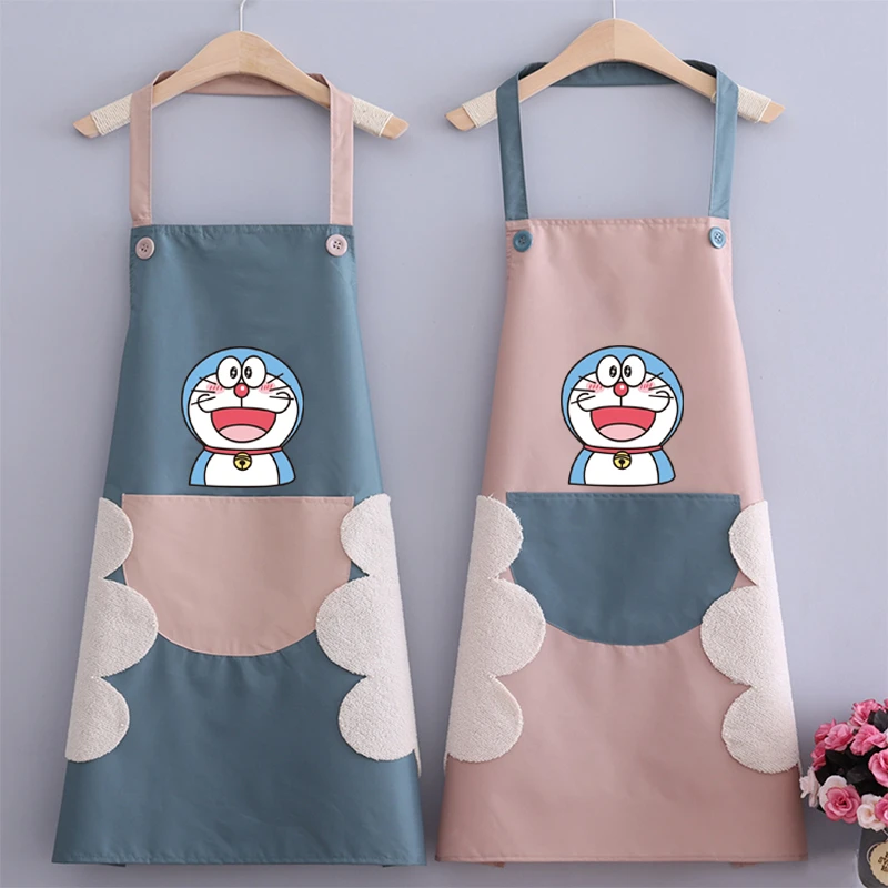 成人时尚男女围腰可爱日系防水围裙防油居家做饭家务清洁定制logo