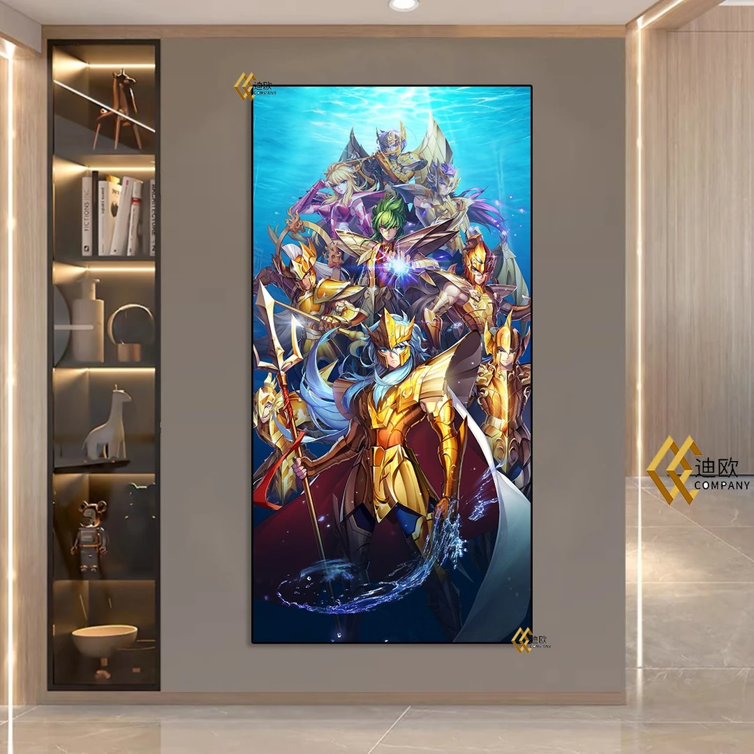 玄关画【黄金圣斗士2代】12星座沙加 卡妙撒加沙发背景画卧室挂画