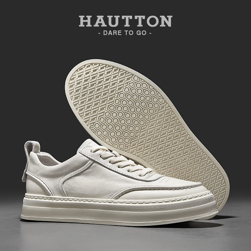HAUT TON/皓顿男士时尚休闲百搭软底潮鞋低帮皮鞋板鞋9321XB318