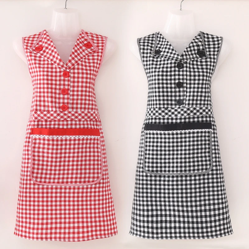 纯棉时尚翻领围裙****可爱女日系家用裙子厨房做饭韩版工作服