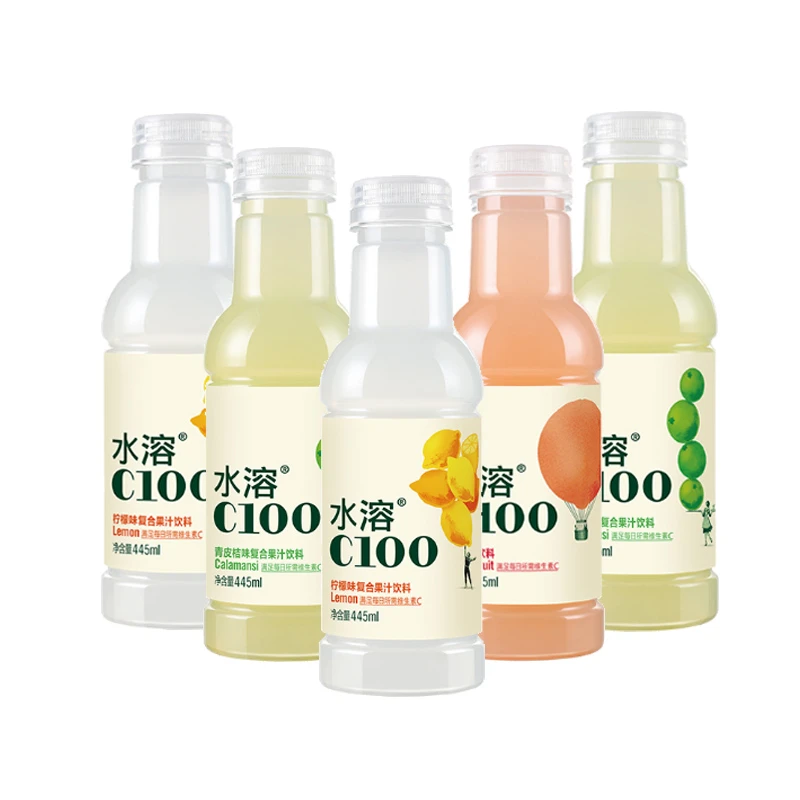 农夫山泉 水溶C100复合果汁饮料445ml*15瓶装维生素饮料混合装