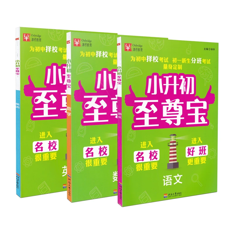 小升初至尊宝 语文+数学+英语 3册套装通用版 小学毕业总复习