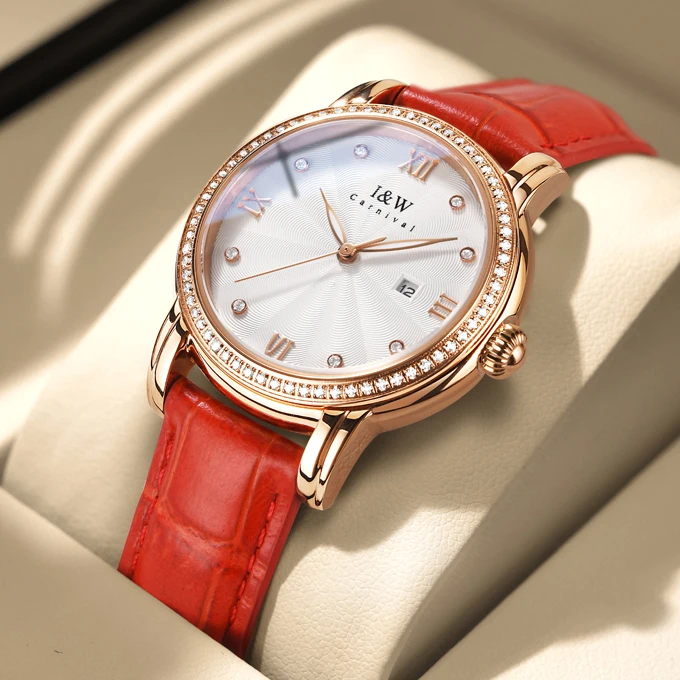 瑞士名表爱沃驰百搭手表轻奢经典时尚防水石英表正品女表简约腕表