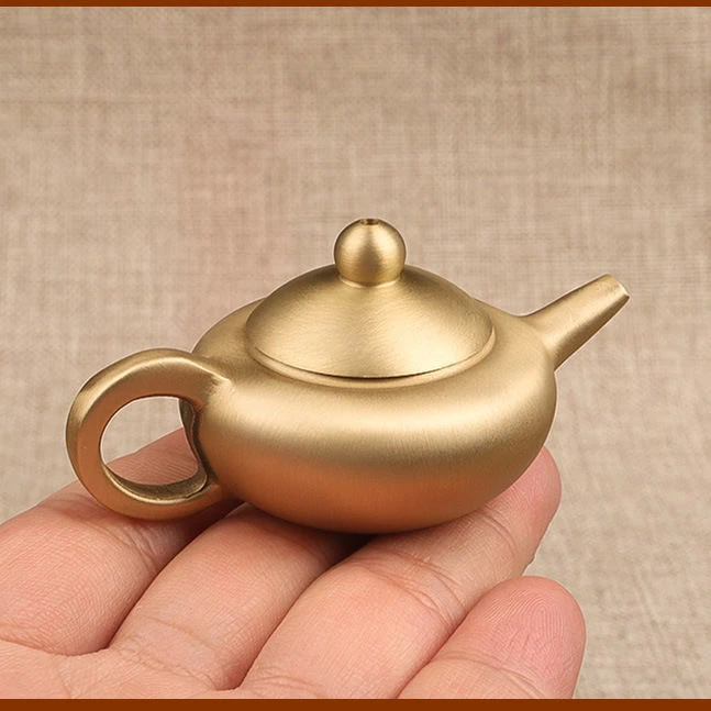 黄铜材质【把把壶】手玩手把件铜工艺品创意摆件