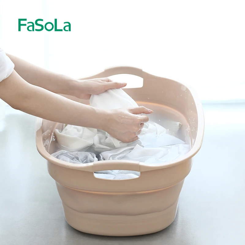 FaSoLa可折叠澡盆家用洗澡盆宝宝大号洗脚盆子加厚加深婴儿洗衣盆