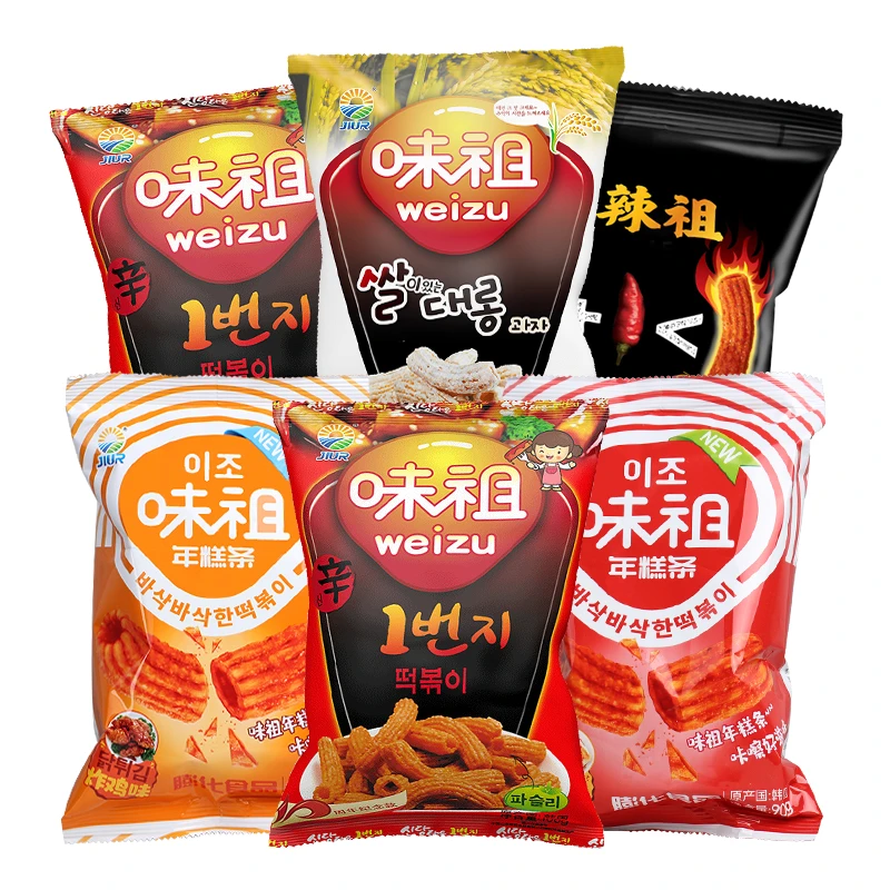 九日韩国进口炒年糕条多口味打糕条甜辣味90g/100g多口味组合香甜