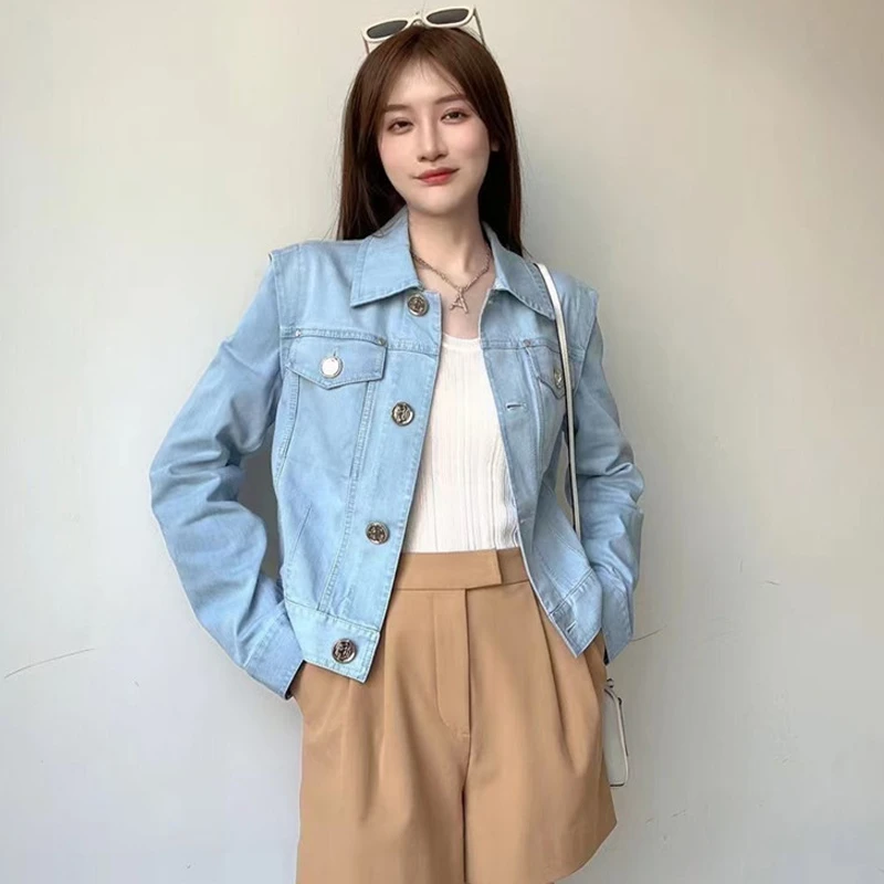 【商场同款】2023夏季新款休闲牛仔外套女5400635-4201562-001