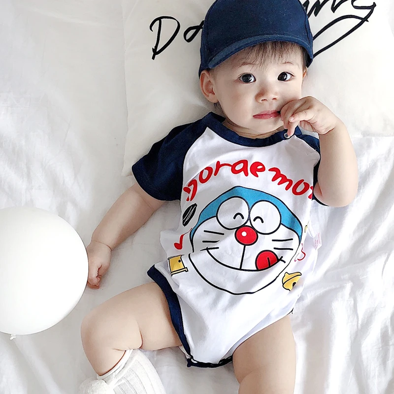 新生儿包屁衣夏天连体衣男女宝宝夏季衣服婴幼儿夏装薄款短爬哈衣