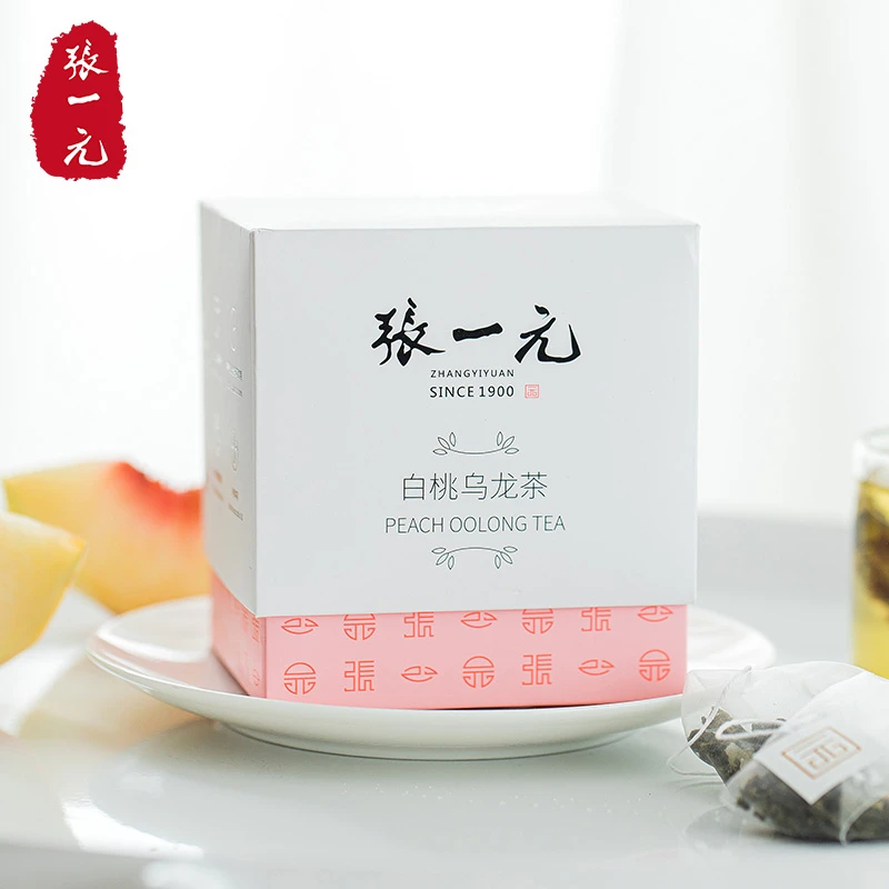 张一元茶叶白桃乌龙茶果味茶下午茶冷泡茶调味茶盒装30g（10包）