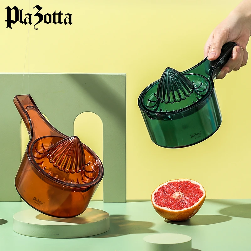 德国plazotta彩色多功能手动榨汁器多用柠檬榨汁器红松柏绿